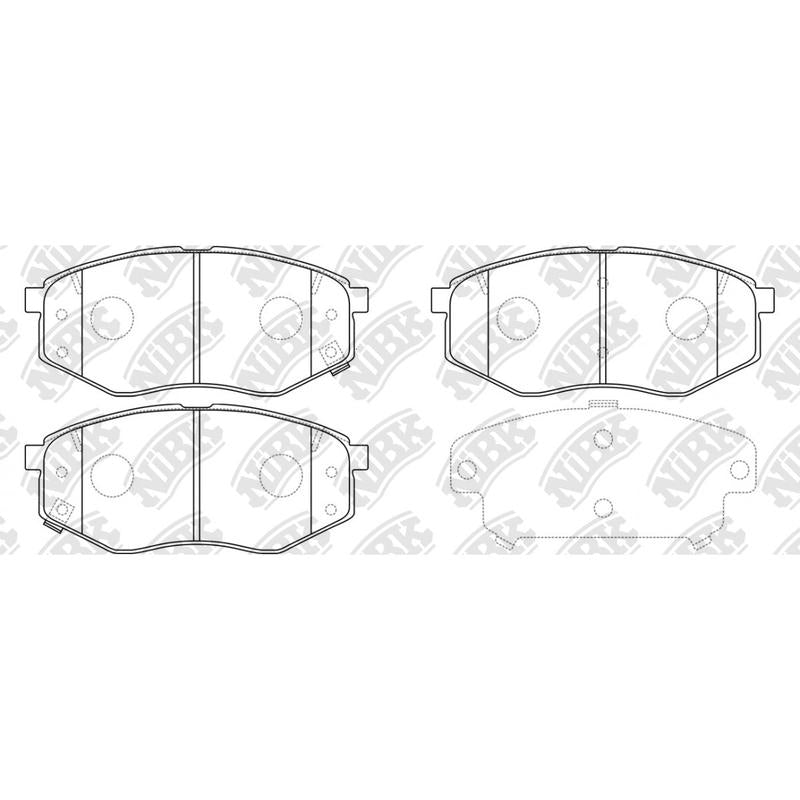 NIBK PN0704 Front Pads For Hyundai Kia