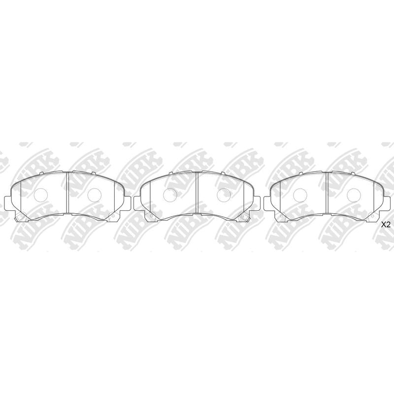 NIBK PN0822 Front Pads For Chevrolet Holden Isuzu Mazda