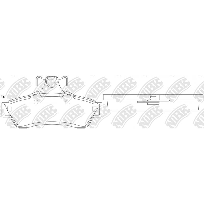 NIBK PN0825 Rear Pads For Chevrolet Holden
