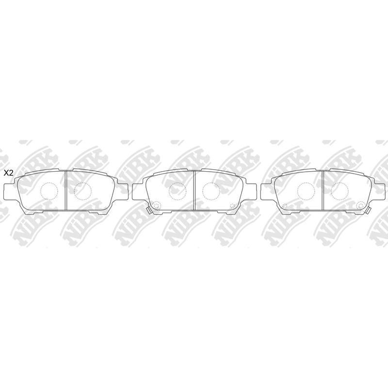 NIBK PN1449 Rear Pads For Toyota