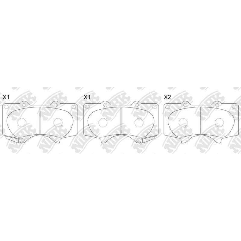 NIBK PN1482 Front Pads For Lexus Mitsubishi Toyota