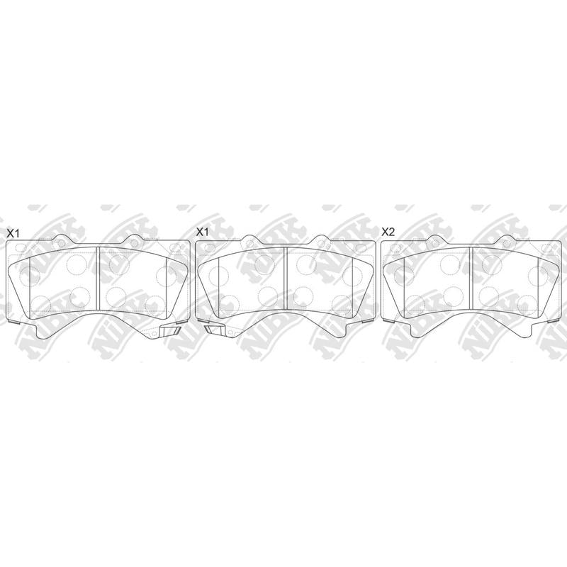 NIBK PN1541 Front Pads For Lexus Toyota