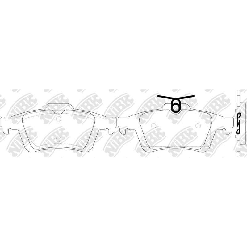 NIBK PN2702 Rear Pads For Ford Holden Mazda Nissan