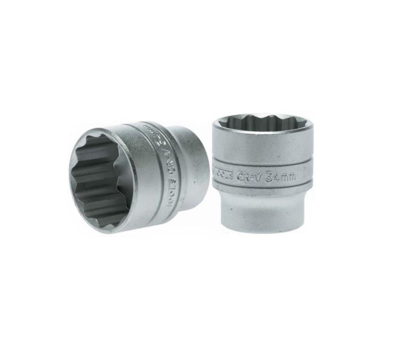 Teng 1/2in Dr. Socket 34mm 12Pnt