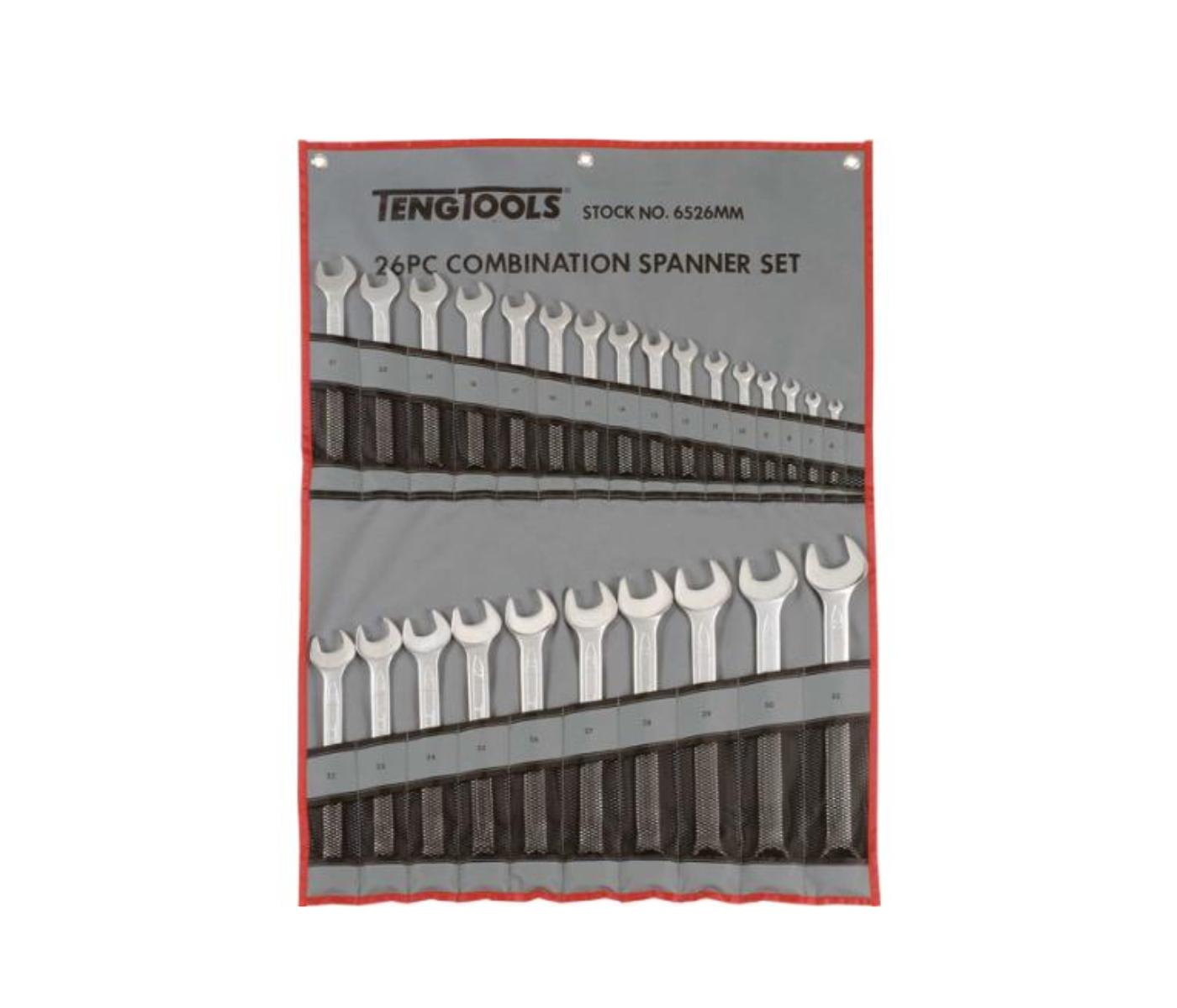 Teng 26pc Combination Metric Spanner Set w/Wallet 6-32mm