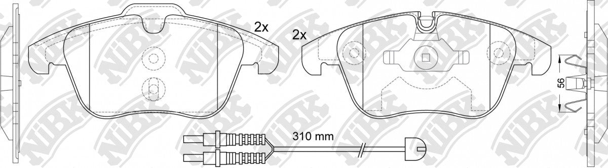BREMTEC BT2028= PN0462W Front Pads For Ford Land Rover Volvo