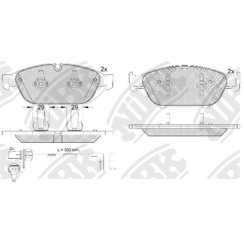ICER 181993= PN0556W Front Pads For Audi Mercedes-Benz