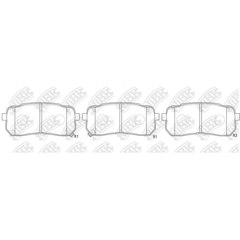 BREMBO P30080N=  Rear Pads For Hyundai Kia Haval