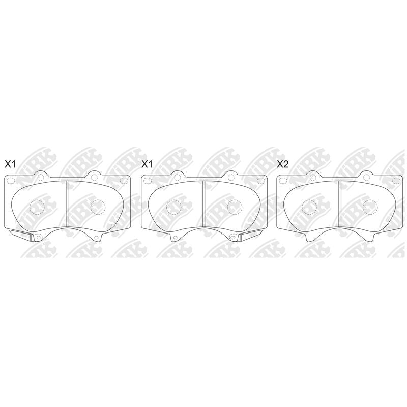 ICER 181665= PN1482 Front Pads For Lexus Mitsubishi Toyota