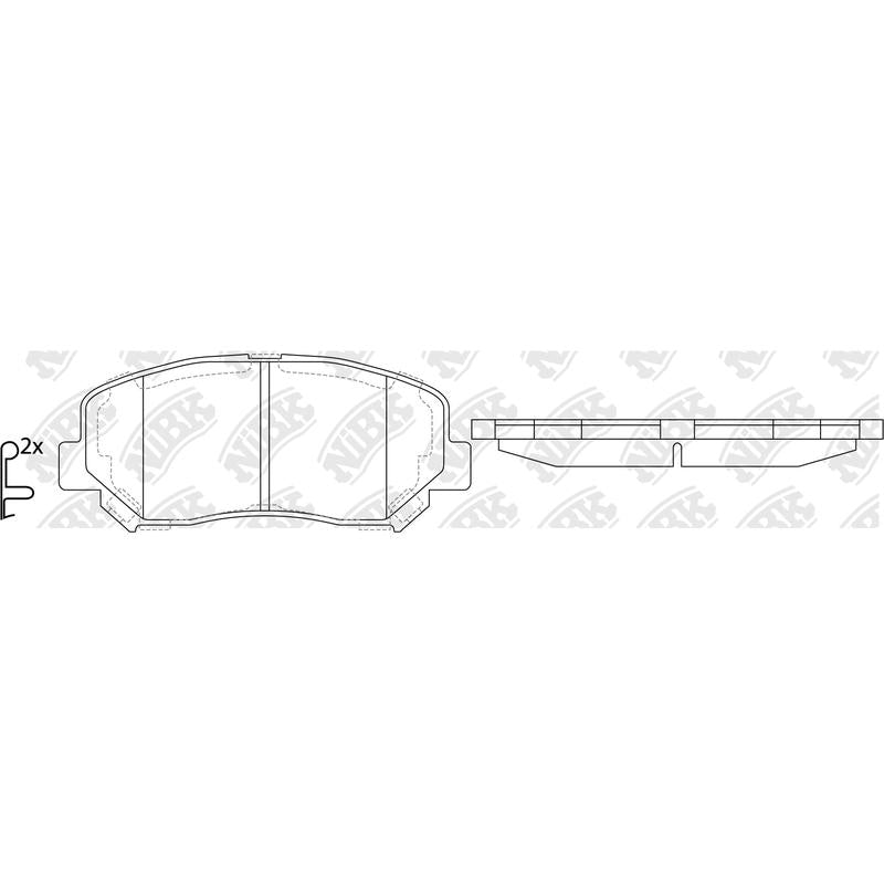 TEMB DB2226= PN25000 Front Pads For Mazda Dodge Jeep