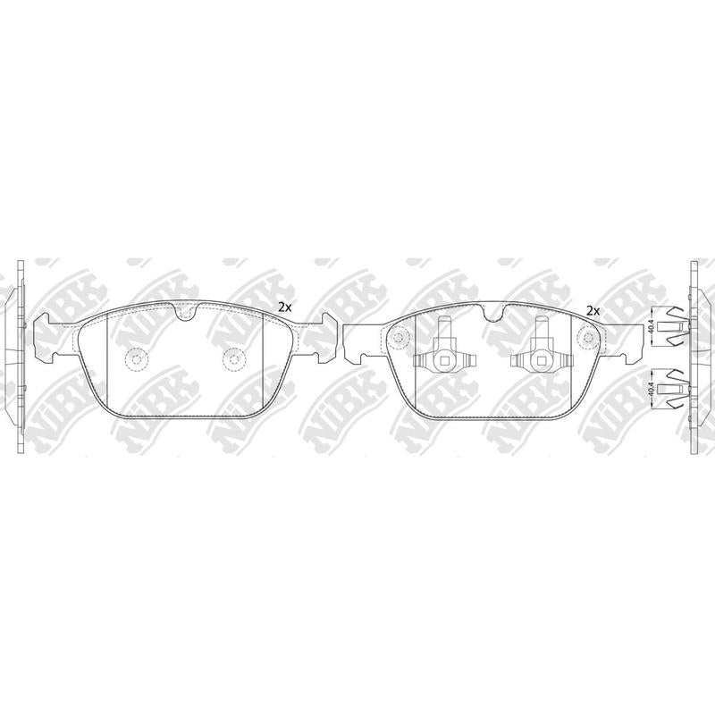 BREMTEC BT2111EL= PN0571 Front Pads For Volvo