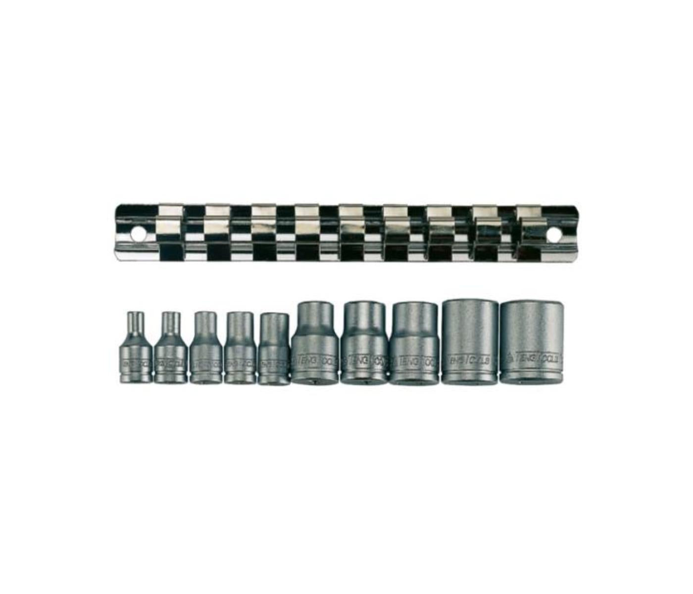 Teng 10pc 1/4in & 3/8in Dr. TX-E Socket Set E4-E18