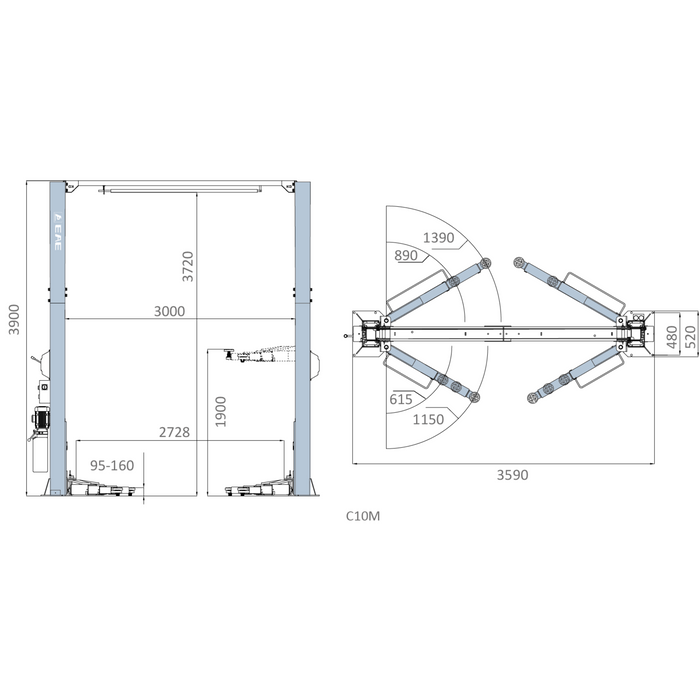 STEL-C10M | 4.2T One side manual release