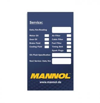 MANNOL MN 1804 Oil Service Sticker