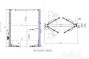 STEL C10 2 Post Hoist clear floor 4.2T One side manual release