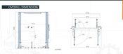 STEL-6214EKZ 4.0T 2 post hoist Electrical release Asymmetric column APS tech