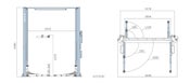 STEL-6215EKZ 5.0T 2 post hoist Electrical release Asymmetric column withAPS tech