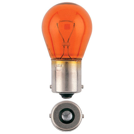 GMB BAYONET BA15S AMBER SINGLE OFFSET GLOBE 12V 21W