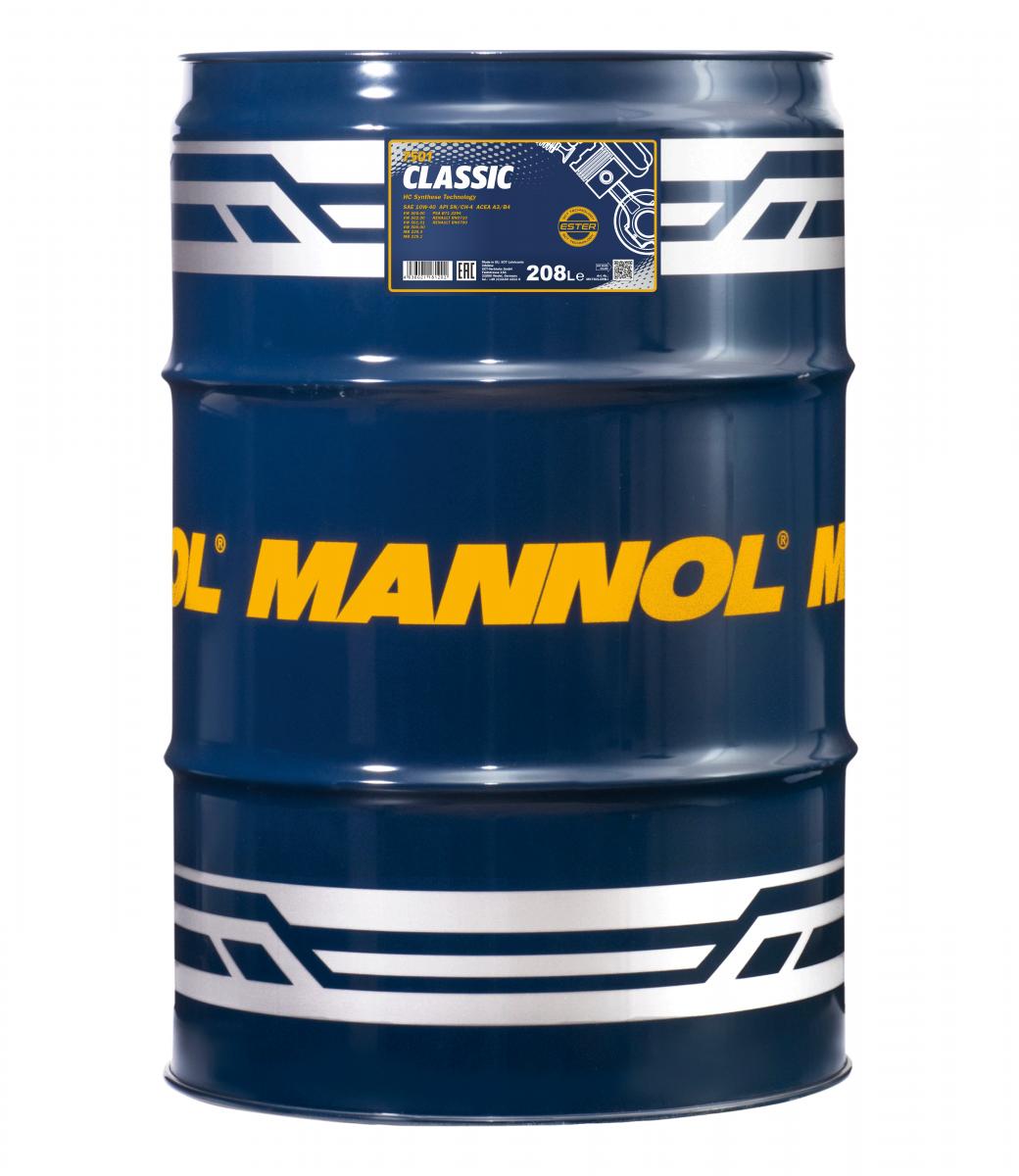 MANNOL 7501 208L CLASSIC SAE 10W-40 HC Synthese