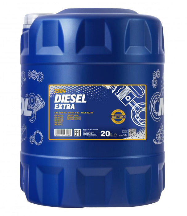 MANNOL 7504 20L SEMI SYN Diesel Extra 10W-40 API CH-4/SL T/D