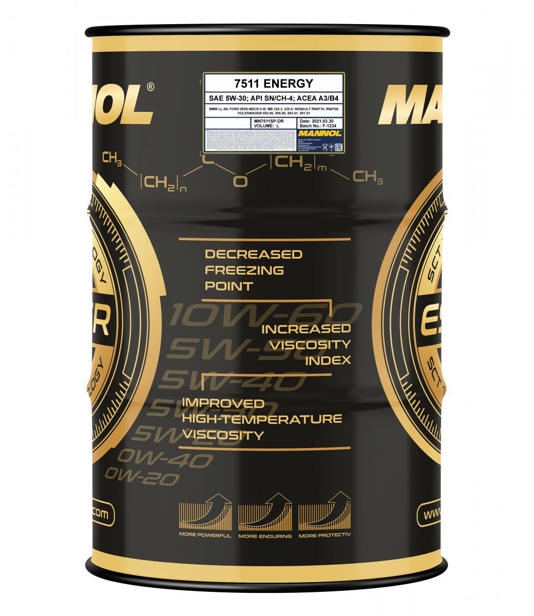MANNOL 7511 208L Energy 5W-30 Fully Synthese