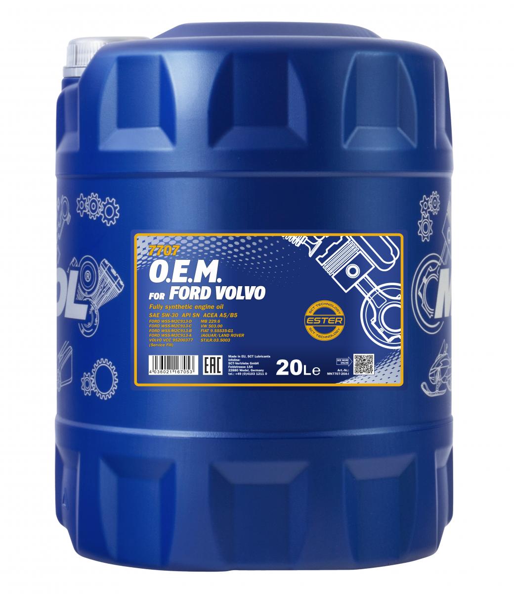 MANNOL 7707 20L Energy Formula FR 5W-30 SN A5/B5 FORD OPEL VOL PETROL/DIESEL