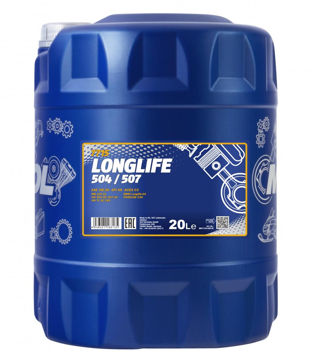 MANNOL 7715 20L OEM 5W-30 SN/CF VW Audi Skoda PORSCHE DPF