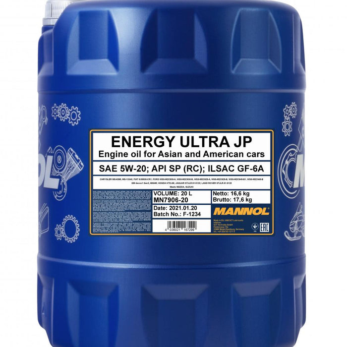 MANNOL 20L 7906 Energy Ultra ALL JP KOE VVT 5W-20