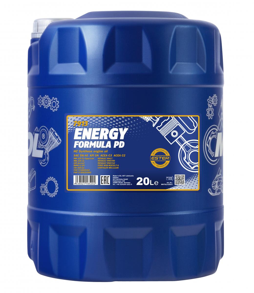 MANNOL 7913 20L Energy Formula 5W-40 JAP EUR DPF