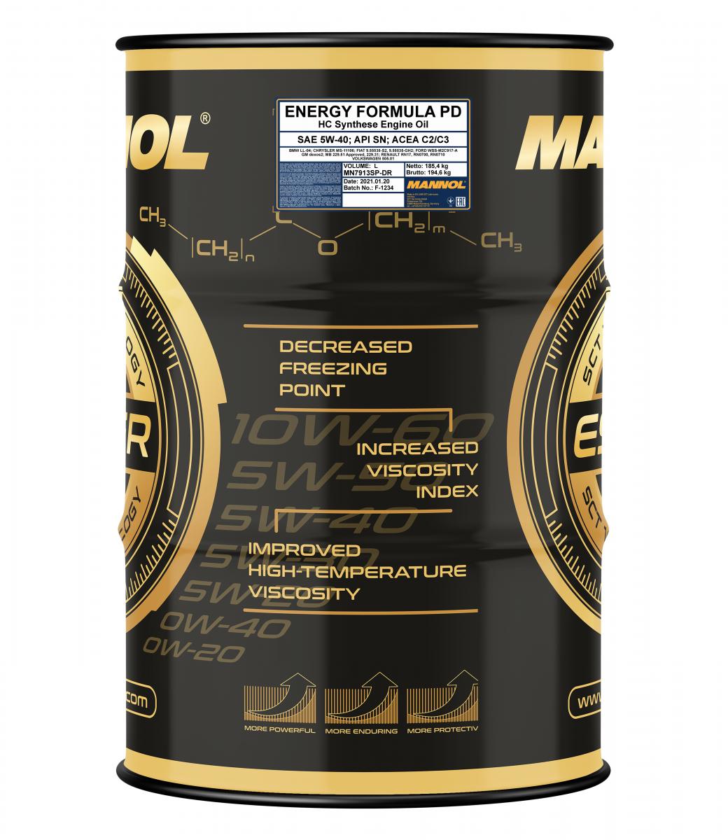 MANNOL 7913 208L Energy Formula 5W-40 JAP EUR DPF