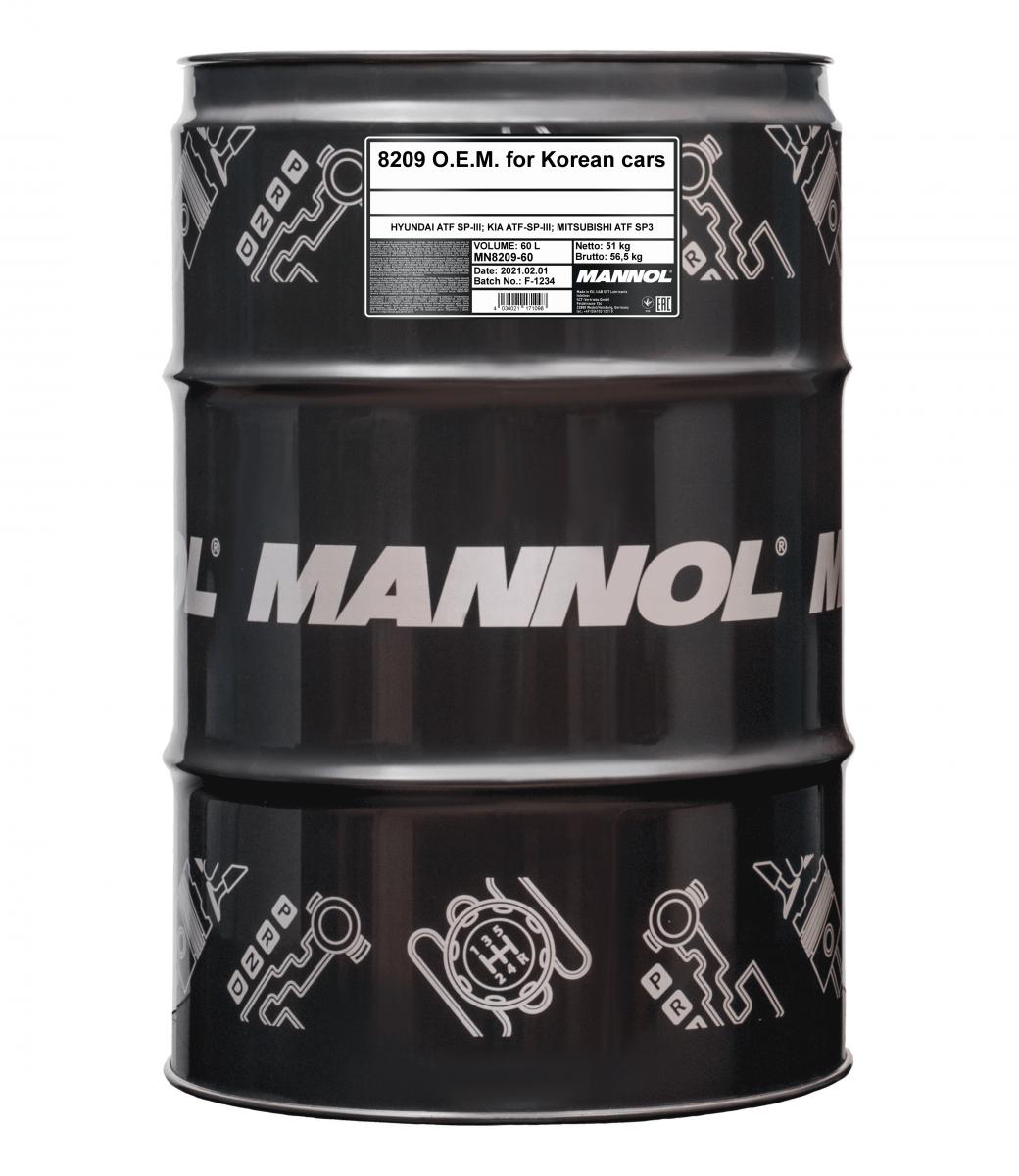 MANNOL 8209 60L O.E.M. ATF SP-III MITSUBISHI KIA HYUNDAI