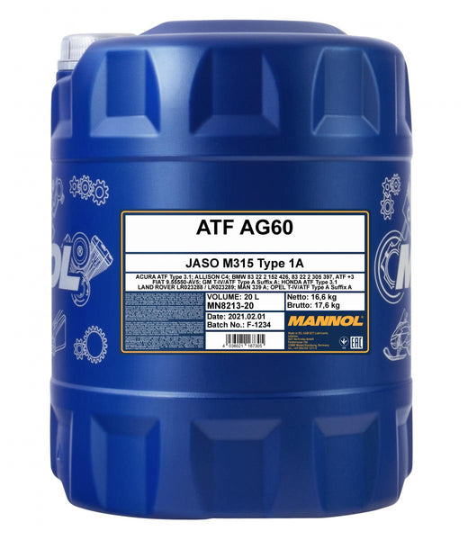 ATF 20L MN 8213 AG 60 ZF ALL EURO CAR 8=> SPEED