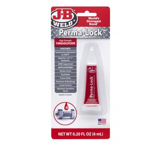 JB WELD PERMA-LOCK RED THREADLOCKER 6ML