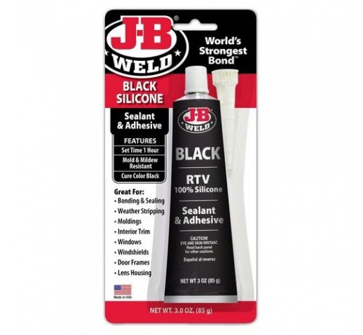 JB WELD BLACK RTV SILICONE GASKET MAKER AND SEALANT 85G TUBE