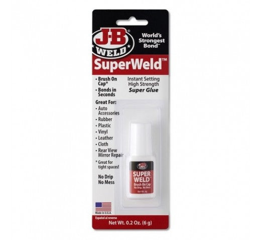 JB WELD SUPERWELD INSTANT HIGH STRENGTH ADHESIVE 6G BRUSH APPLICATOR