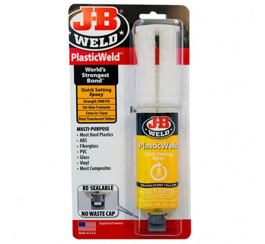 JB WELD PLASTICWELD QUICK SETTING EPOXY SYRINGE 25ML