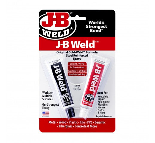 JB WELD COLD WELD STEEL REINFORCED EPOXY TWIN 28.4G TUBES