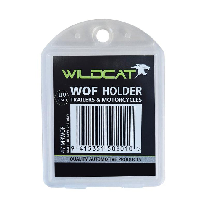 WILDCAT WARRANT OF FITNESS HOLDER