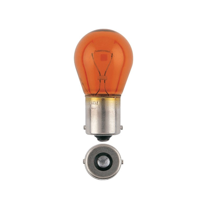 ACE PY21W 12V 21W BA15S SINGLE OFFSET AMBER 47383 straight base