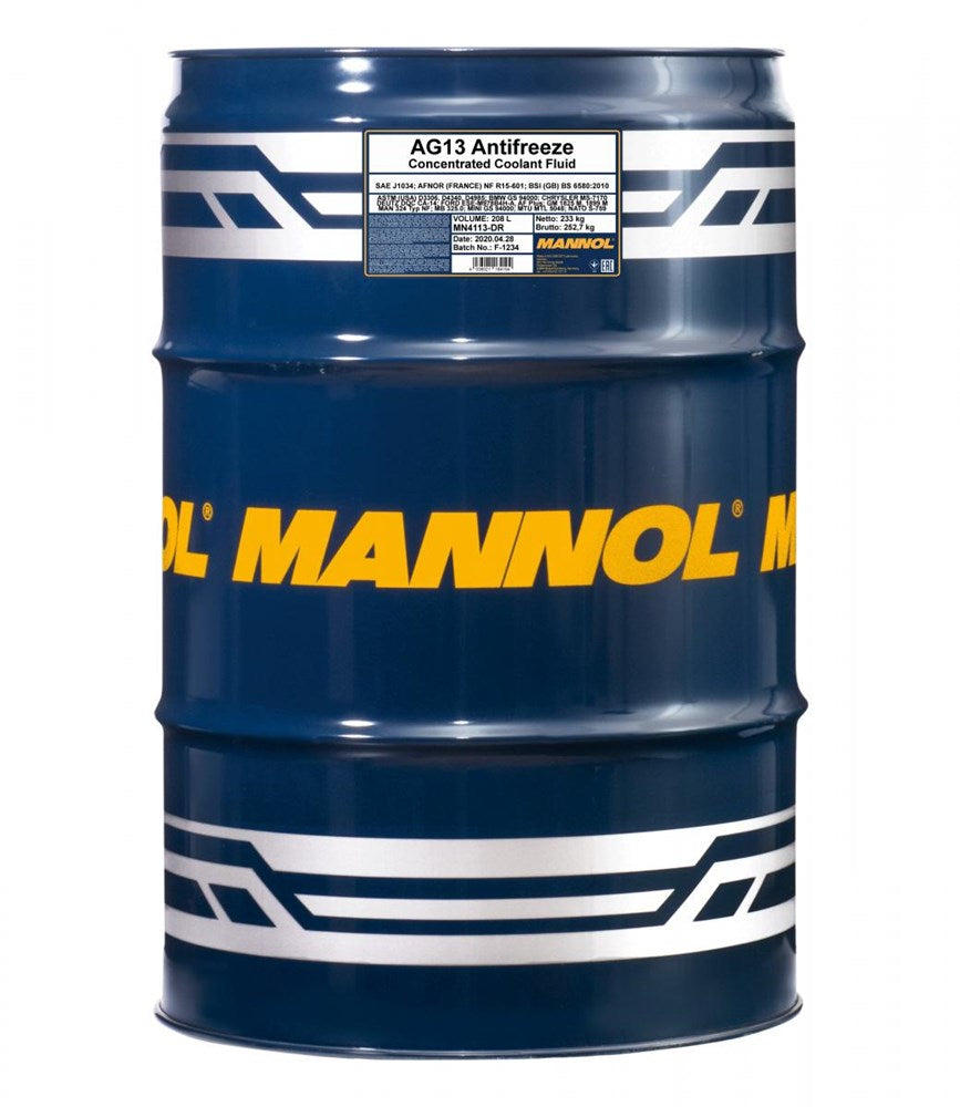 MANNOL 4113 208L Antifreeze AG 13 Hightec