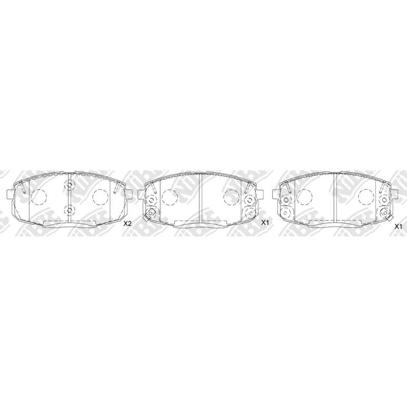 NIBK PN0373 Front Pads For Changan Hyundai Kia