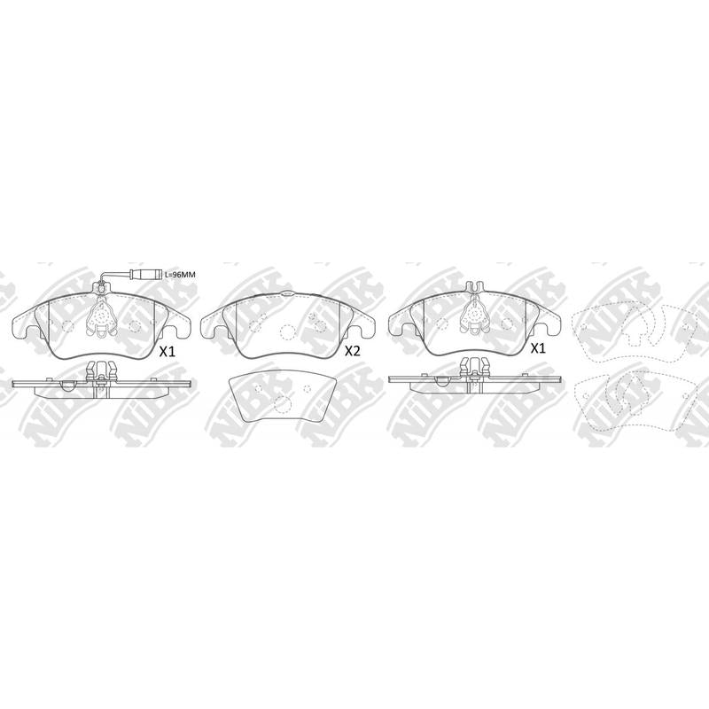 NIBK PN0395W Front Pads For Mercedes-Benz
