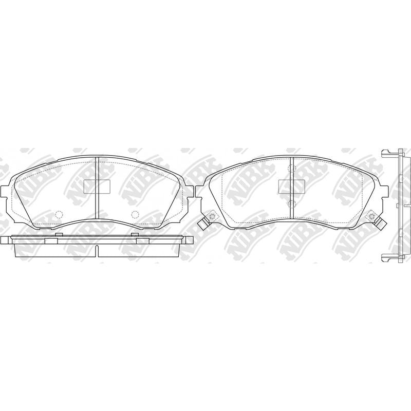 NIBK PN0458 Front Pads For Dodge Haval Hyundai Kia