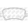 NIBK PN0463 Rear Pads For Ford Land Rover Volvo