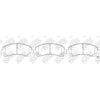 NIBK PN0822 Front Pads For Chevrolet Holden Isuzu Mazda