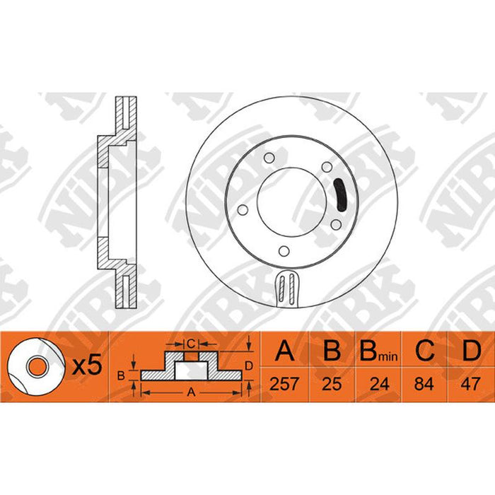 NIBK-RN1026V 257mm x 25min