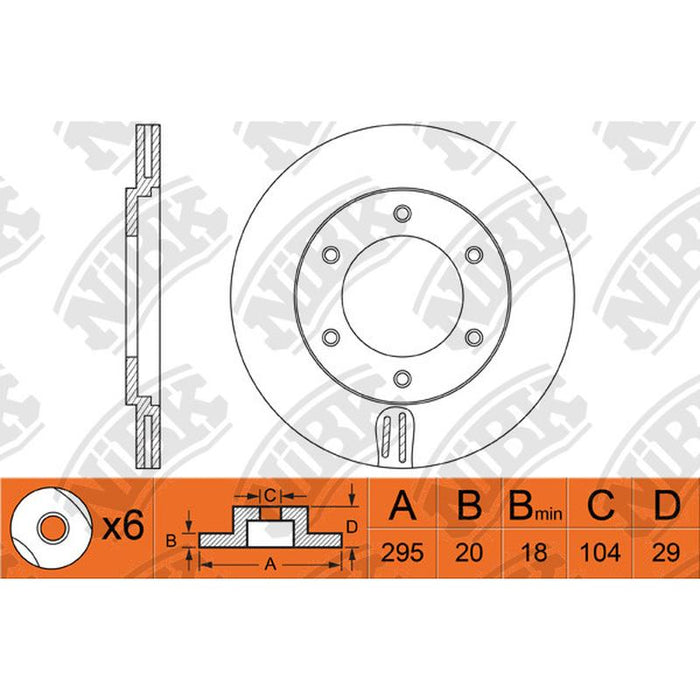 NIBK-RN1029V 295mm x 20min