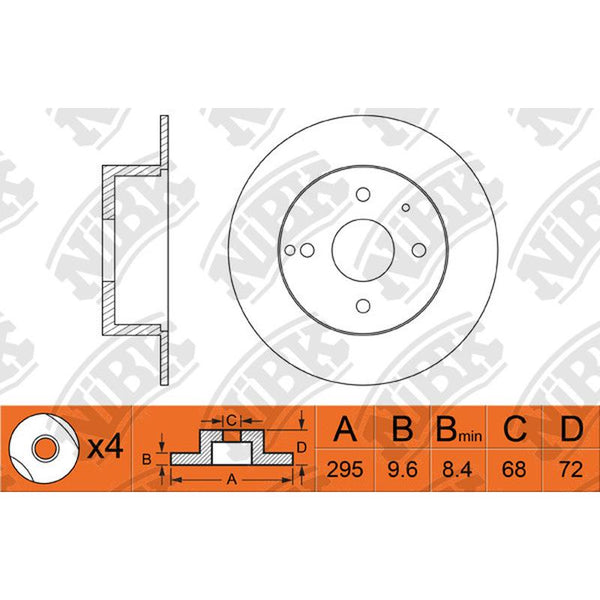 NIBK-RN1045 295mm x 9.6min