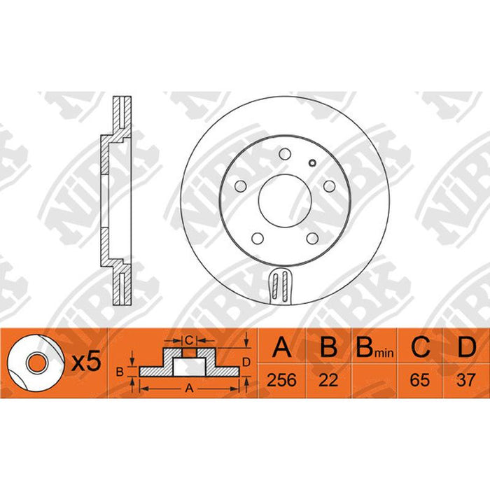 NIBK-RN1082V 256mm x 22min