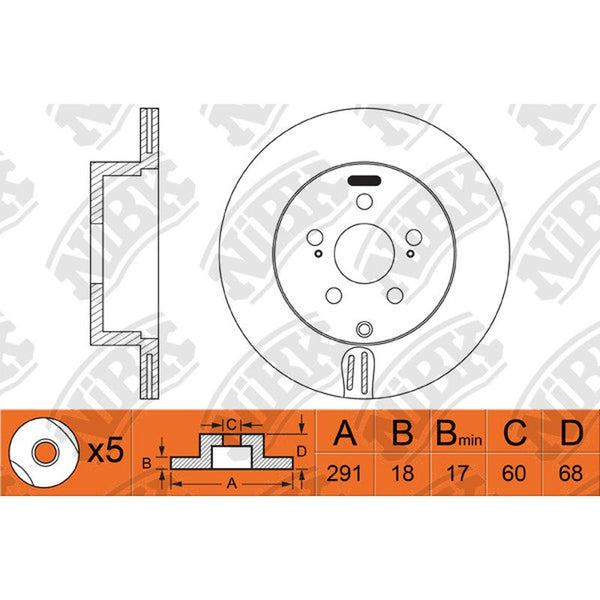 NIBK-RN1099V 291mm x 18min